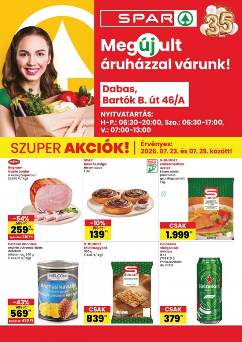 SPAR Dabas akciós újság od 23. 7. 2026 do 29. 7. 2026