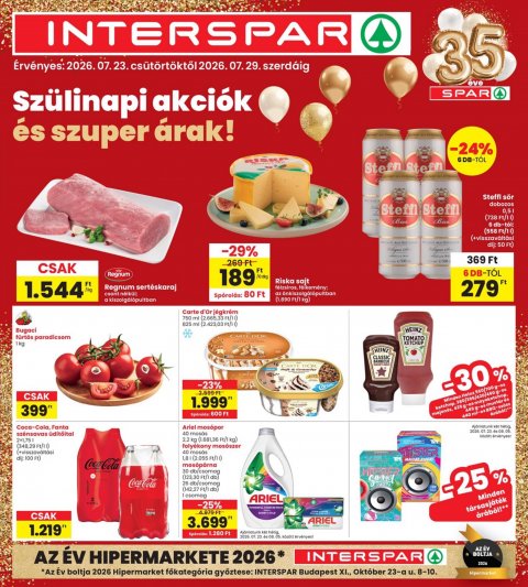INTERSPAR akciós újság od 23. 7. 2026 do 29. 7. 2026