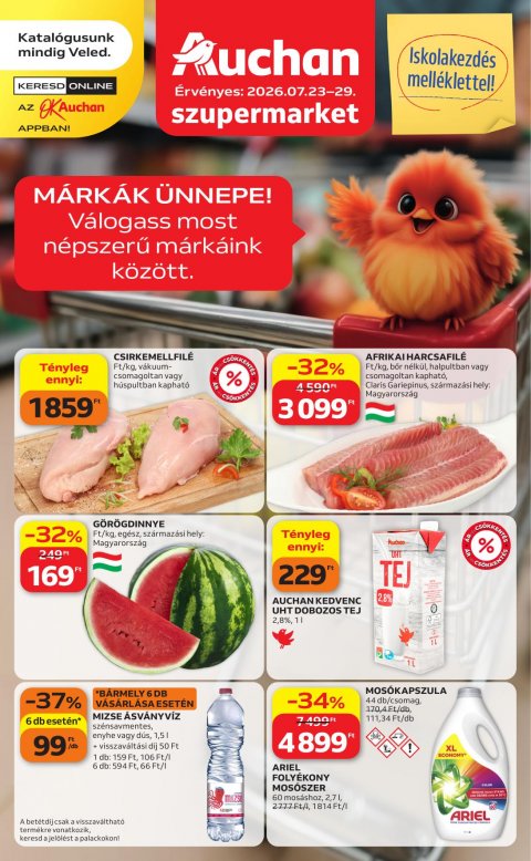 AUCHAN Szupermarket akciós újság od 23. 7. 2026 do 29. 7. 2026