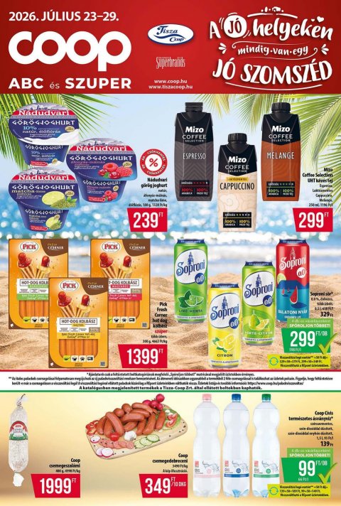 COOP Tisza akciós újság od 23. 7. 2026 do 29. 7. 2026