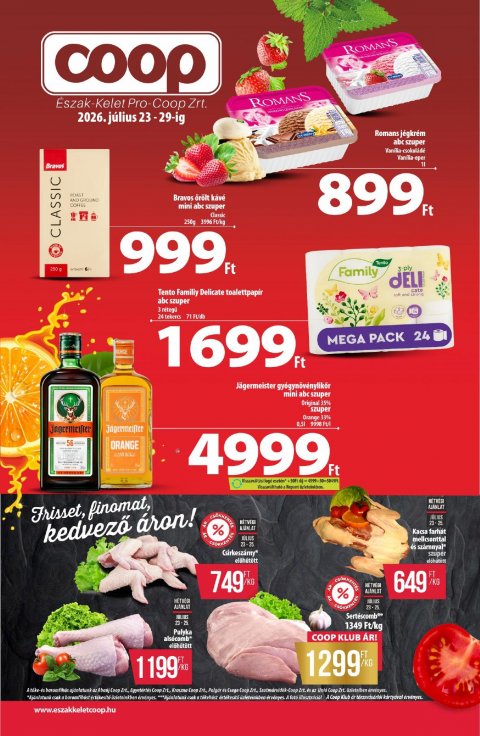 COOP Észak-Kelet akciós újság od 23. 7. 2026 do 29. 7. 2026