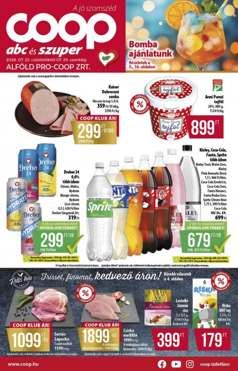 COOP Alföld akciós újság od 23. 7. 2026 do 29. 7. 2026