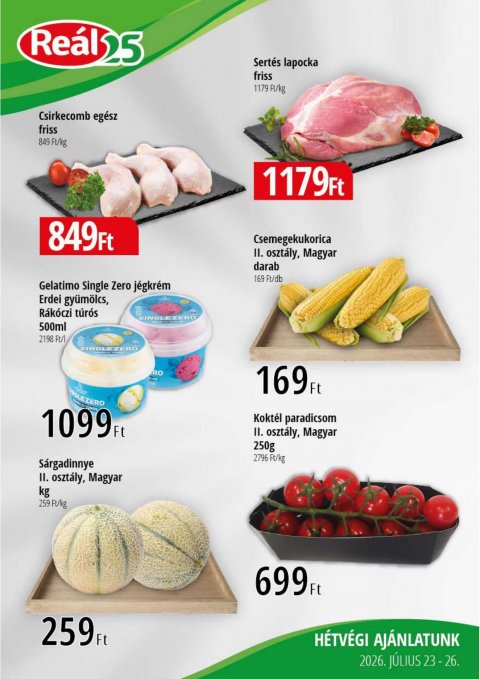 REAL Bevásárló hétvége akciós újság od 23. 7. 2026 do 26. 7. 2026