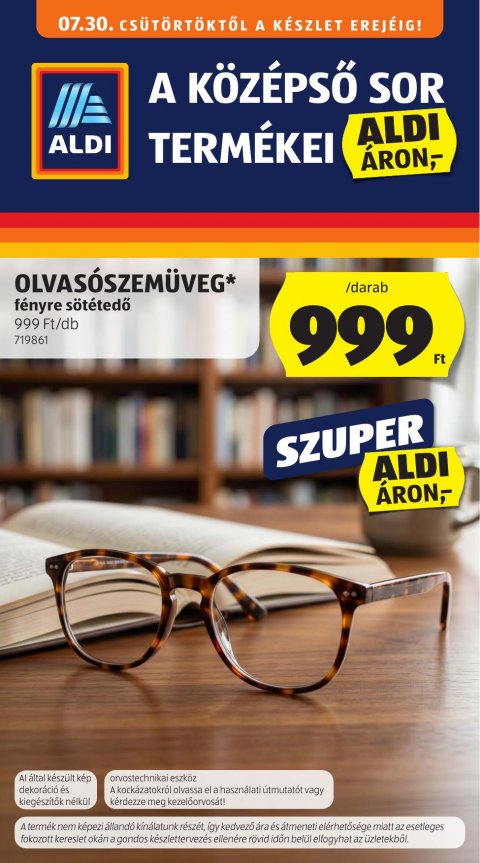 ALDI Középső sor akciós újság od 30. 7. 2026 do 30. 7. 2026