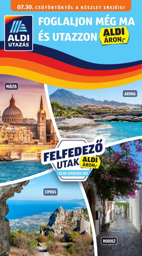 ALDI Utazás akciós újság od 30. 7. 2026 do 30. 7. 2026
