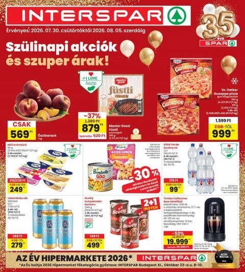 INTERSPAR akciós újság od 30. 7. 2026 do 5. 8. 2026
