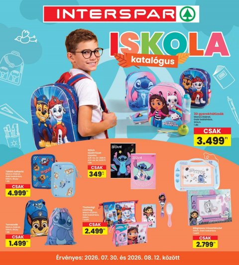 INTERSPAR Iskola akciós újság od 30. 7. 2026 do 12. 8. 2026