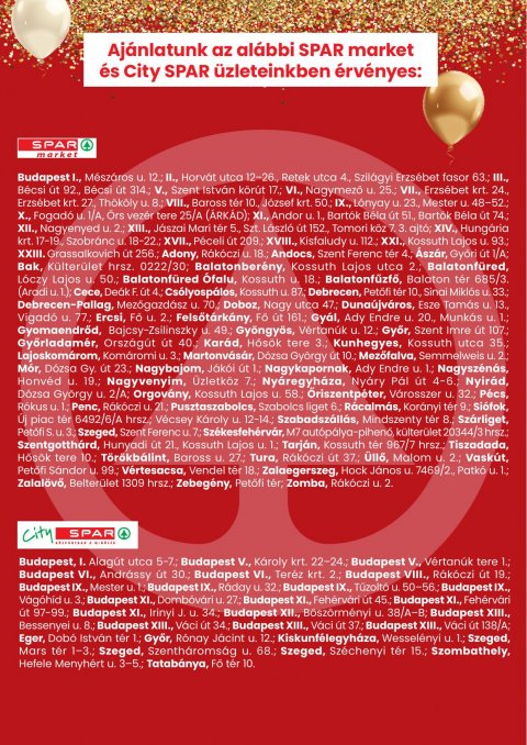 SPAR Market és City Spar akciós újság
