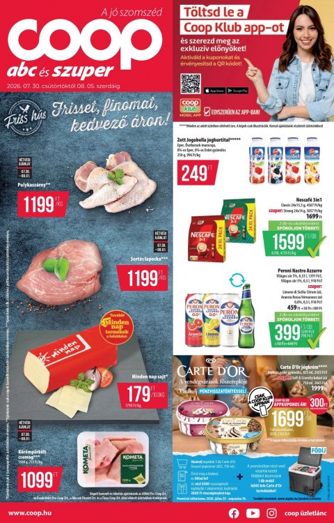 COOP Országos akciós újság od 30. 7. 2026 do 5. 8. 2026