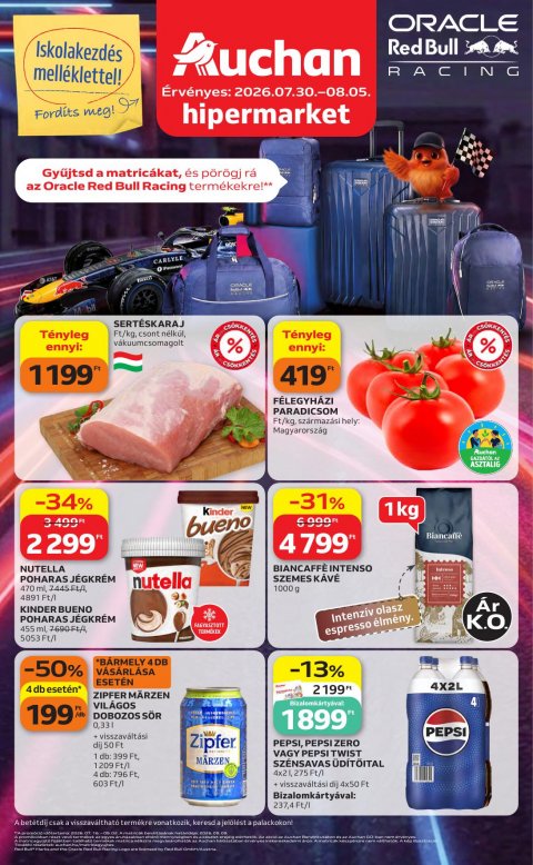 AUCHAN Hipermarket akciós újság od 30. 7. 2026 do 5. 8. 2026