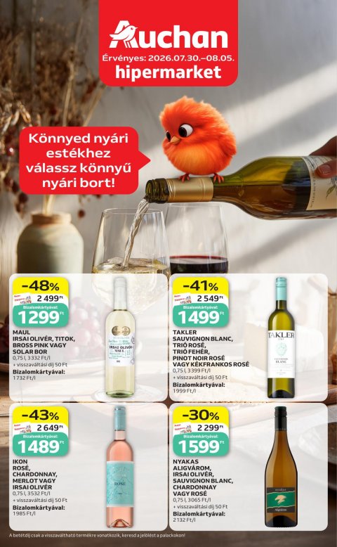 AUCHAN Hipermarket akciós újság od 30. 7. 2026 do 5. 8. 2026