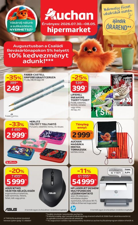 AUCHAN Hipermarket akciós újság od 30. 7. 2026 do 5. 8. 2026