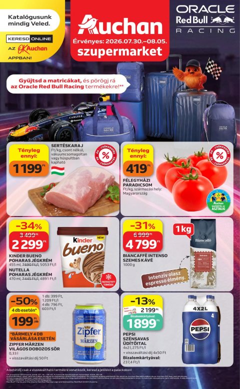 AUCHAN Szupermarket akciós újság od 30. 7. 2026 do 5. 8. 2026