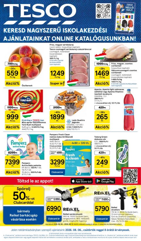 TESCO Hipermarket akciós újság od 6. 8. 2026 do 12. 8. 2026