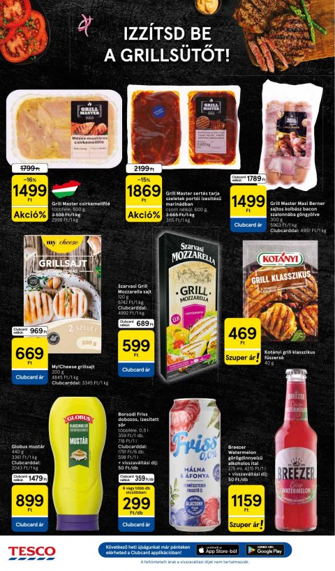 TESCO Szupermarket akciós újság