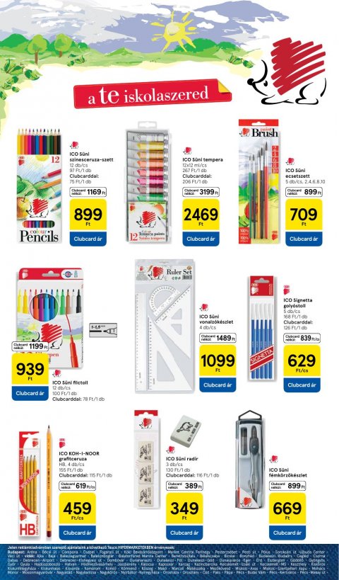 TESCO Iskolakezdés akciós újság