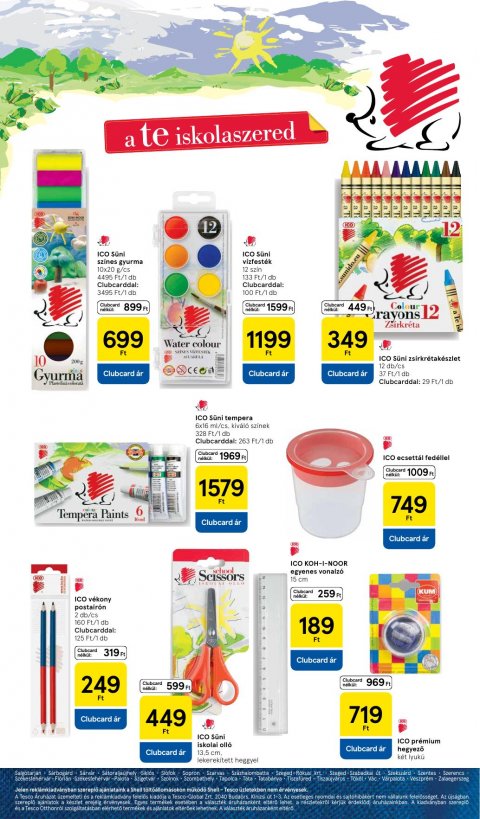 TESCO Iskolakezdés akciós újság