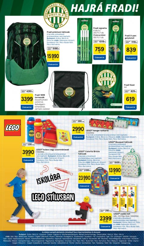 TESCO Iskolakezdés akciós újság