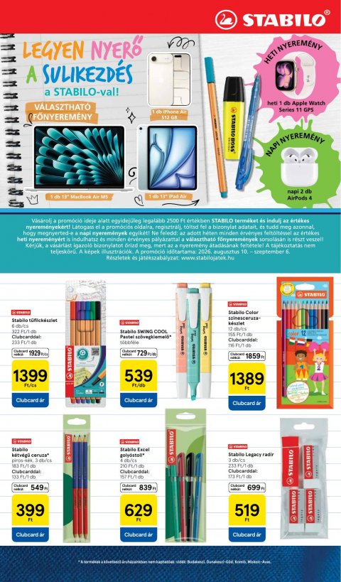 TESCO Iskolakezdés akciós újság