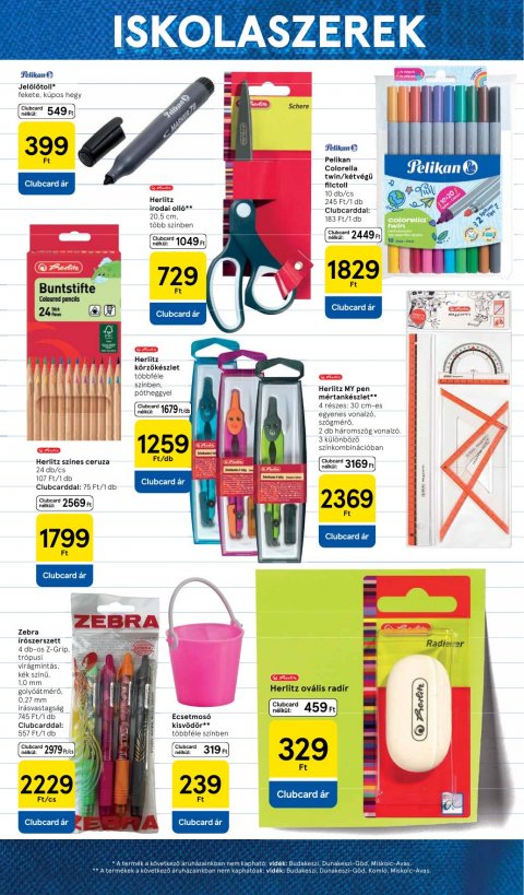 TESCO Iskolakezdés akciós újság