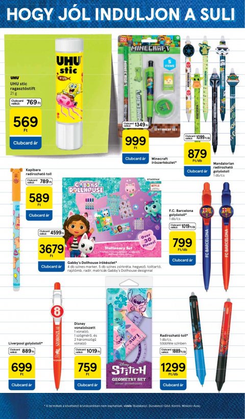 TESCO Iskolakezdés akciós újság