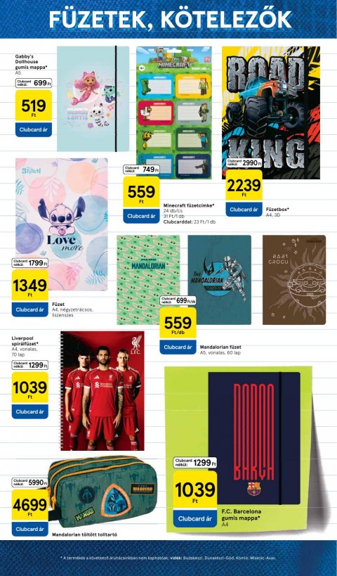 TESCO Iskolakezdés akciós újság