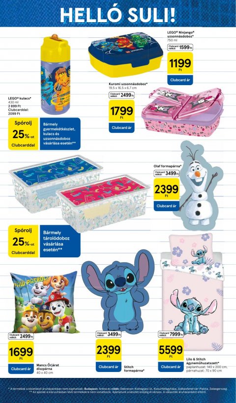 TESCO Iskolakezdés akciós újság