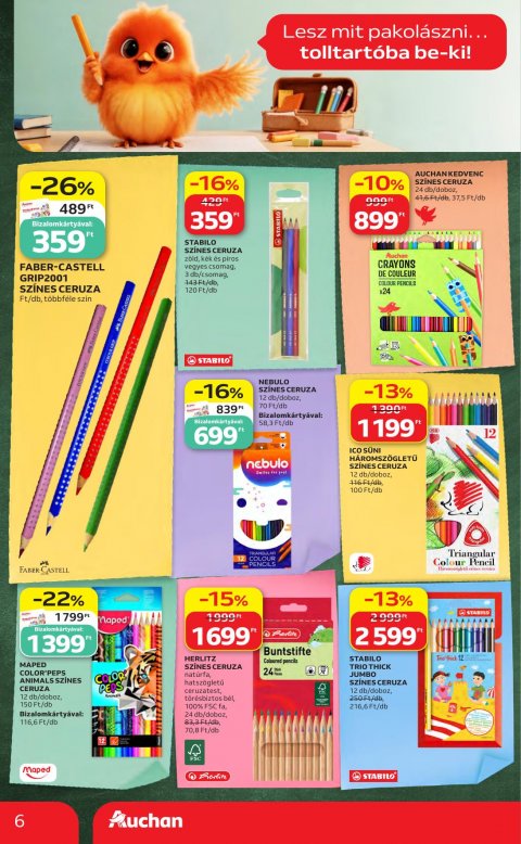 AUCHAN Hipermarket Iskolakezdés akciós