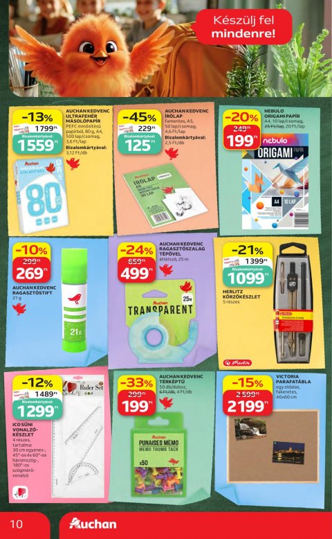 AUCHAN Hipermarket Iskolakezdés akciós