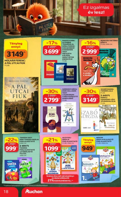AUCHAN Hipermarket Iskolakezdés akciós