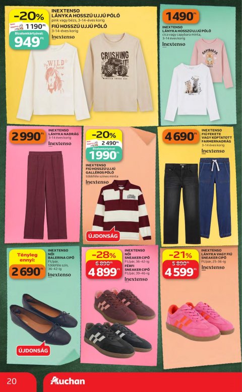 AUCHAN Hipermarket Iskolakezdés akciós