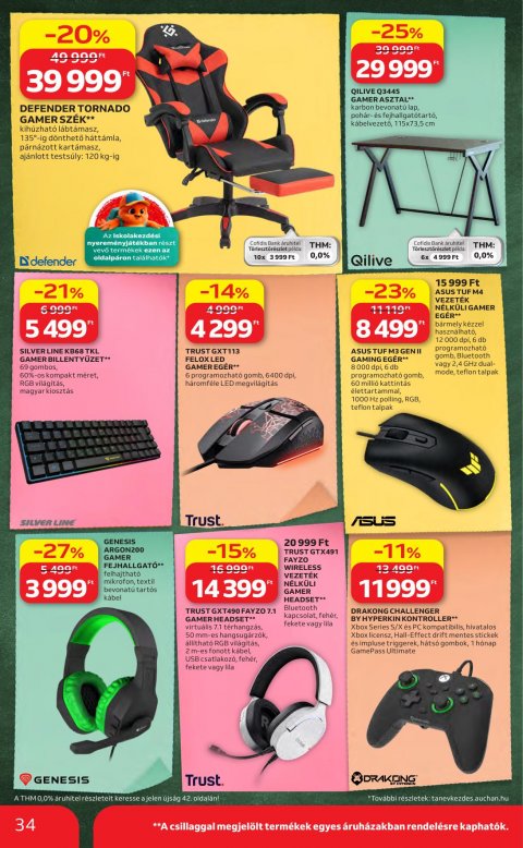 AUCHAN Hipermarket Iskolakezdés akciós