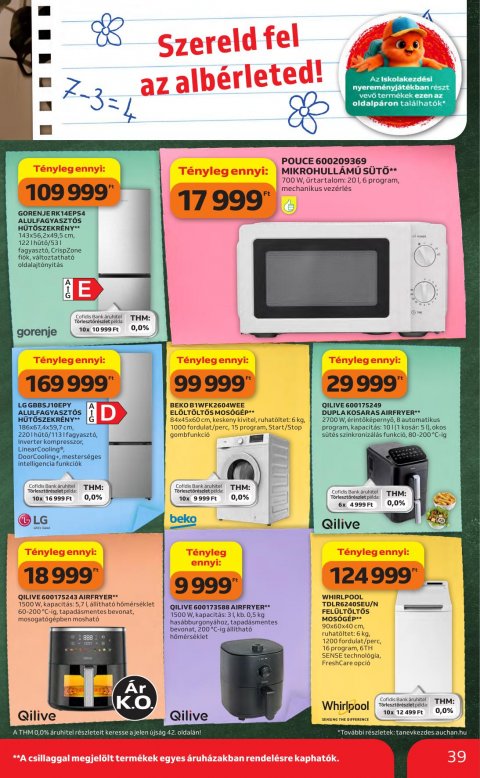 AUCHAN Hipermarket Iskolakezdés akciós