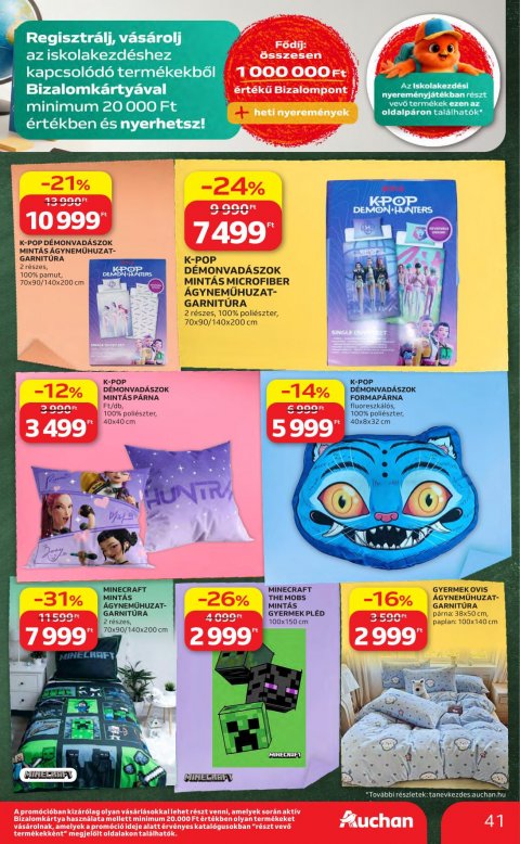 AUCHAN Hipermarket Iskolakezdés akciós