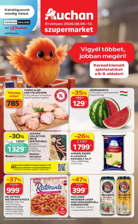 AUCHAN Szupermarket akciós újság od 6. 8. 2026 do 12. 8. 2026