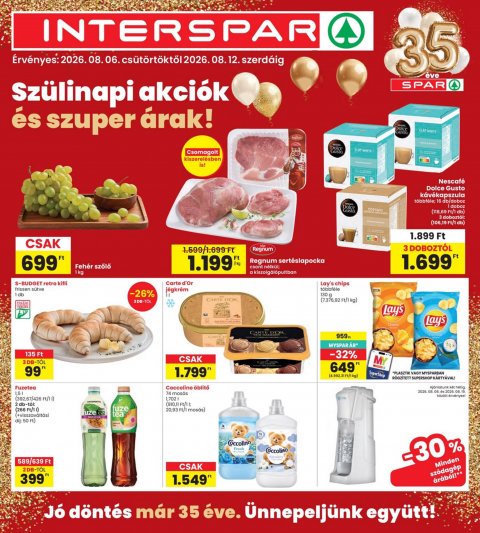 INTERSPAR akciós újság od 6. 8. 2026 do 12. 8. 2026
