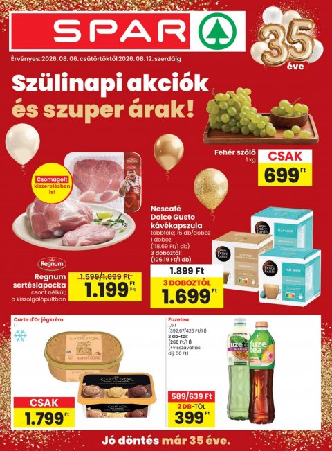 SPAR akciós újság od 6. 8. 2026 do 12. 8. 2026