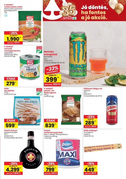 SPAR Bp. XIII. Országbíró út újranyitás akciós újság