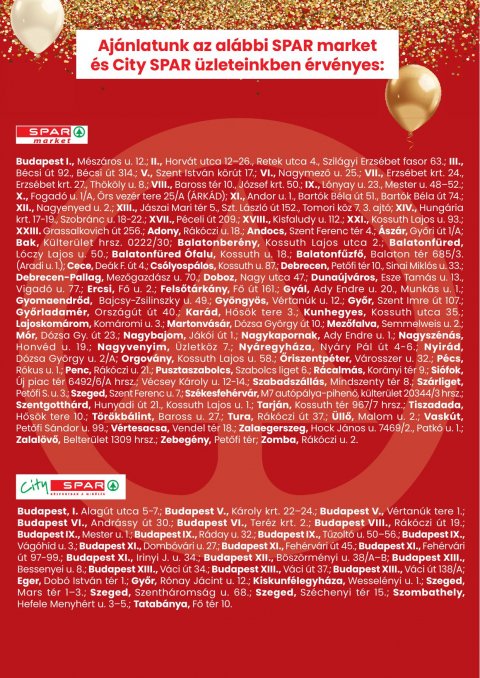 SPAR Market és City Spar akciós újság