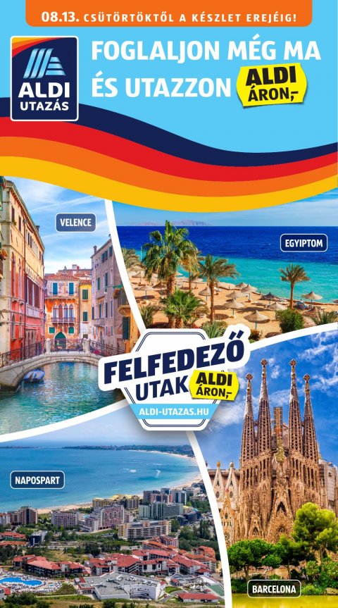 ALDI Utazás akciós újság od 13. 8. 2026 do 13. 8. 2026