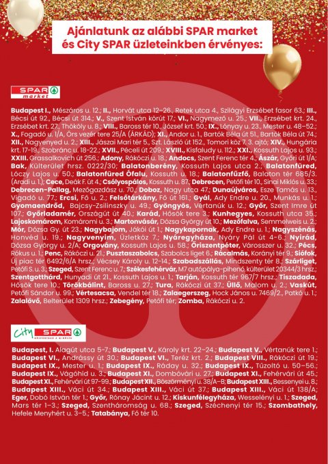 SPAR Market és City Spar akciós újság
