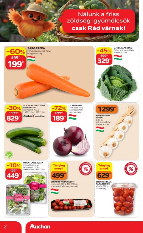 AUCHAN Hipermarket Zöldség Gyümölcs akciós újság