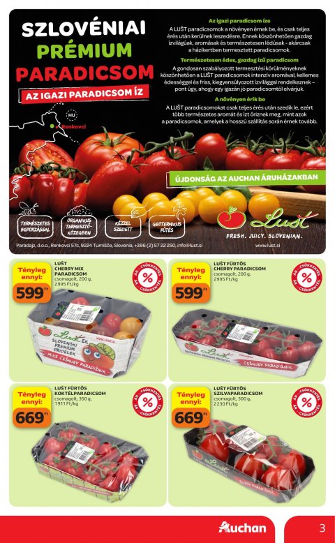 AUCHAN Hipermarket Zöldség Gyümölcs akciós újság