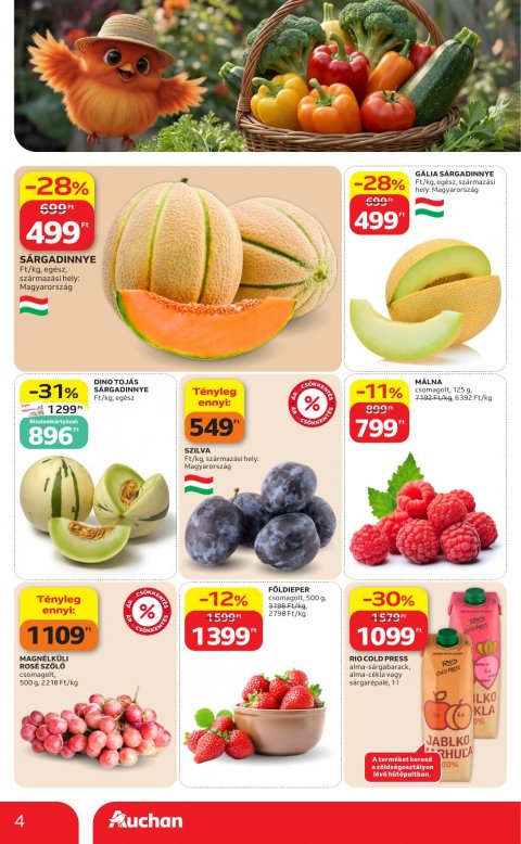AUCHAN Hipermarket Zöldség Gyümölcs akciós újság