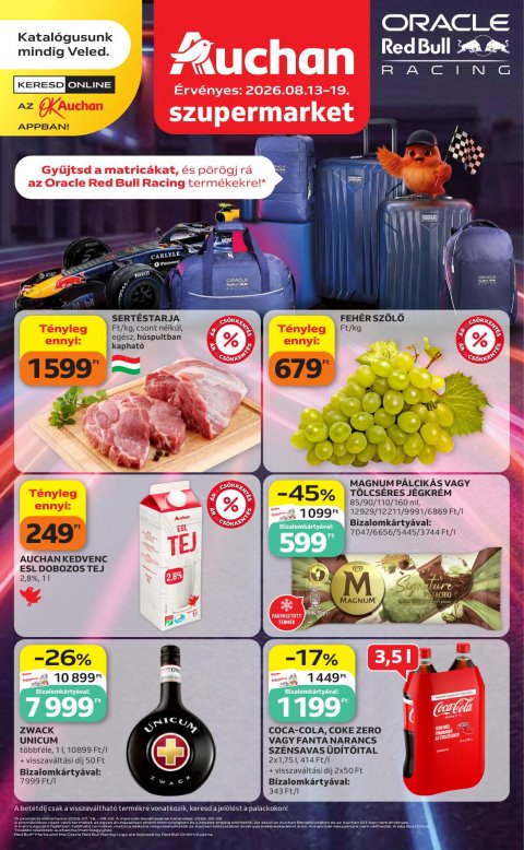 AUCHAN Szupermarket akciós újság od 13. 8. 2026 do 19. 8. 2026