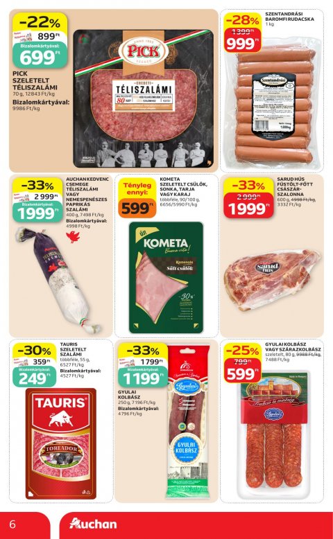 AUCHAN Szupermarket akciós újság