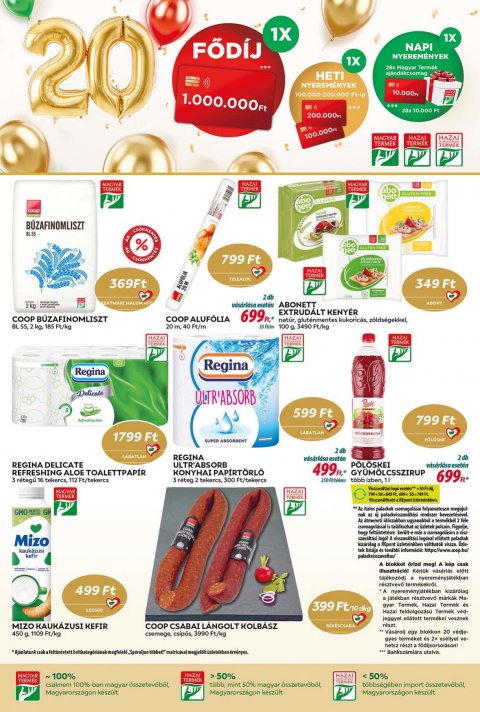 COOP Tisza akciós újság