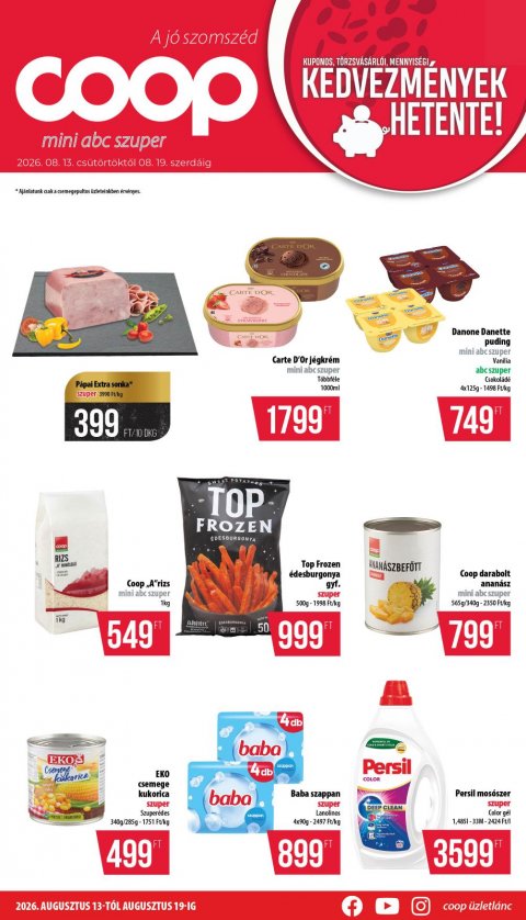 COOP Nyírzem akciós újság od 13. 8. 2026 do 19. 8. 2026