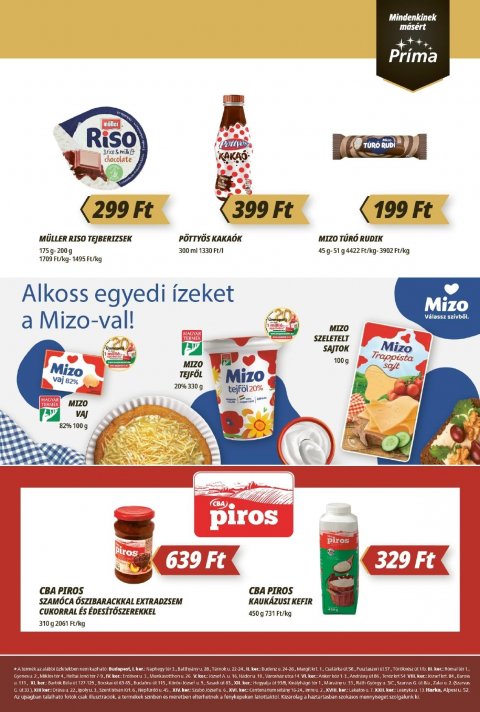 CBA Príma akciós újság