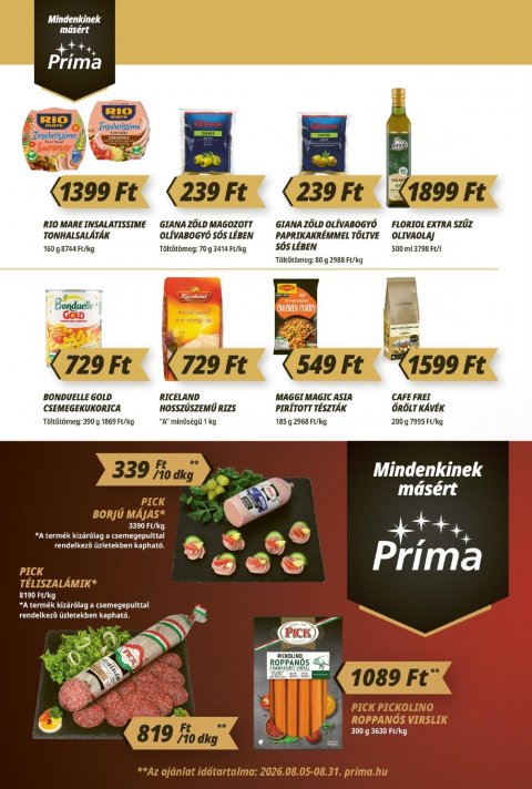 CBA Príma akciós újság